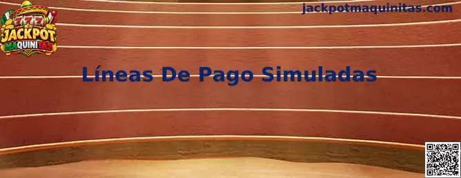 Infografía conceptual de líneas de pago simuladas en una maquinita digital con rodillos y trayectorias de símbolos